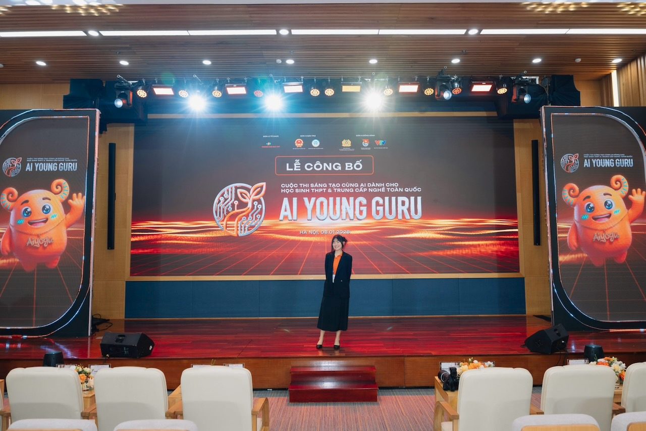 AI Young Guru launch ceremony LED stage